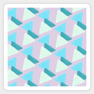 Modern Pastel Pink Blue Green Geometric Triangle Pattern Sticker